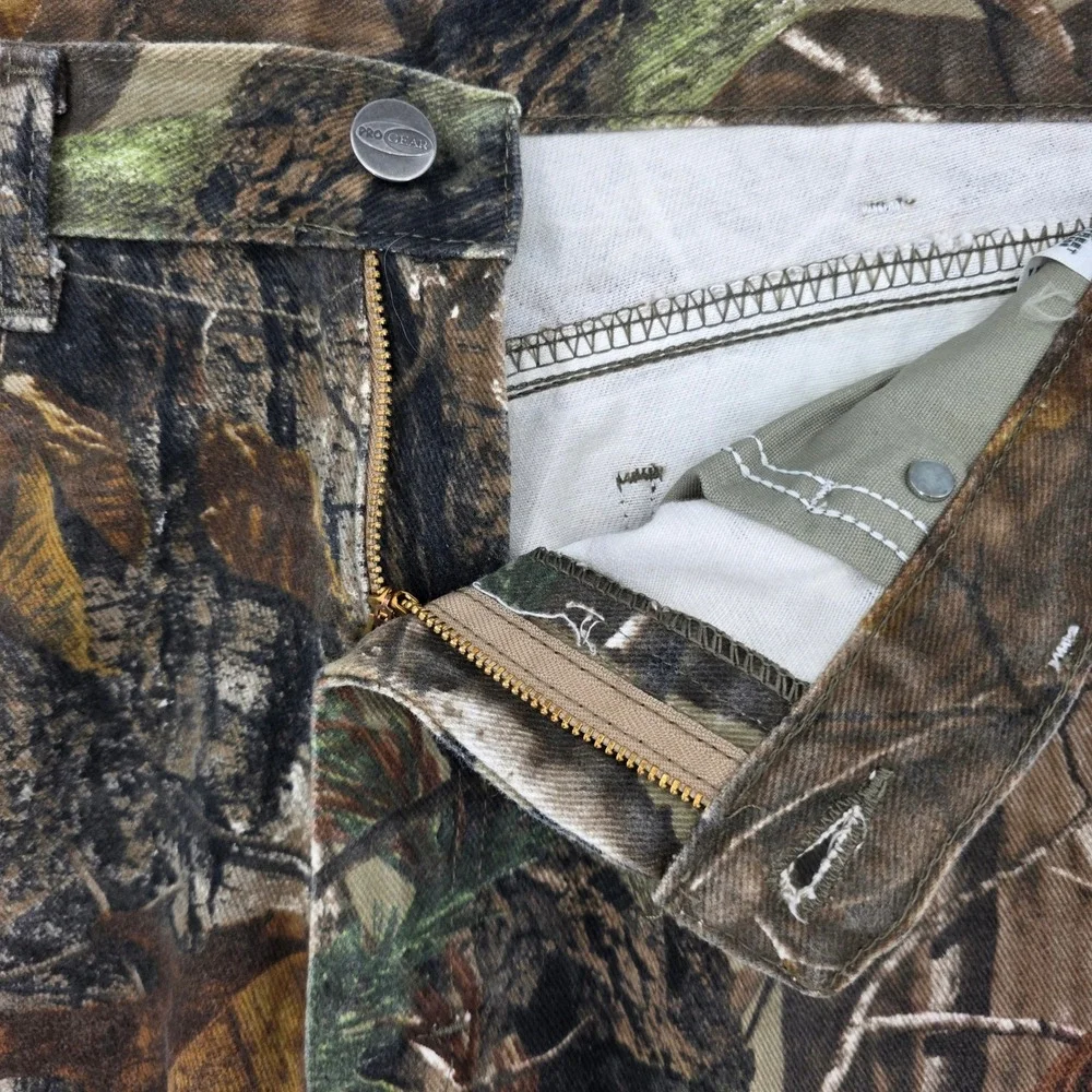 Wrangler Pro Gear Realtree Camo Pants Mens 34x32 Straight Leg Cotton PG001AP